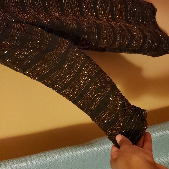 Vintage Silk Sequins Creative Creations Top - Picture 4 of 6